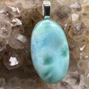 Pendant genuine gemstone Larimar Silver direct from Dominican Republic!
#101